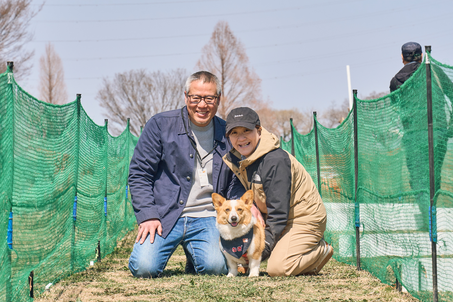 家族でダッシュ撮影(Corgi Spring)